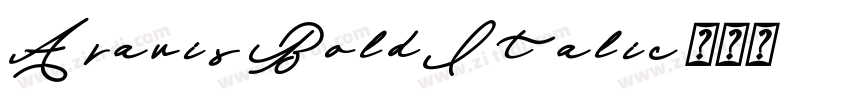 Aravis BoldItalic字体转换